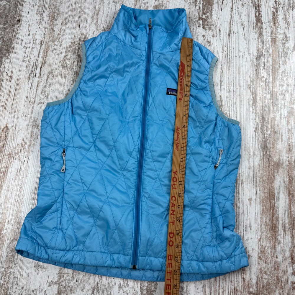 Patagonia Nano Puff Vest Womens Small Blue Quilted Insulated Full Zip Puffer S - Picture 5 of 8
